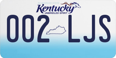 KY license plate 002LJS