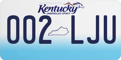KY license plate 002LJU