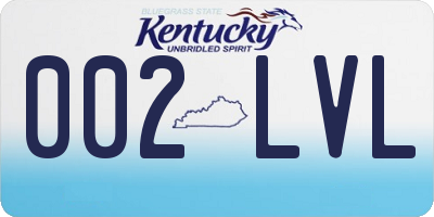 KY license plate 002LVL