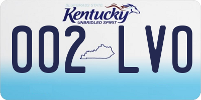 KY license plate 002LVO