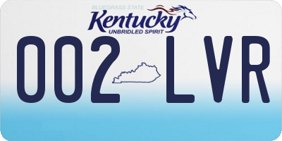 KY license plate 002LVR