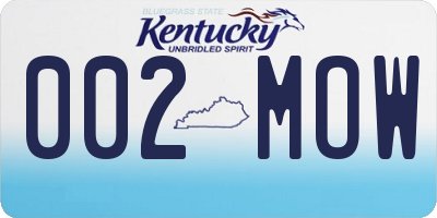 KY license plate 002MOW
