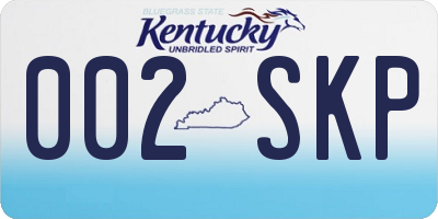 KY license plate 002SKP