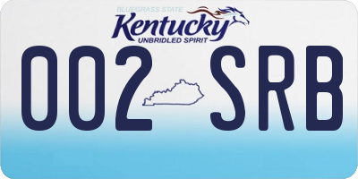KY license plate 002SRB