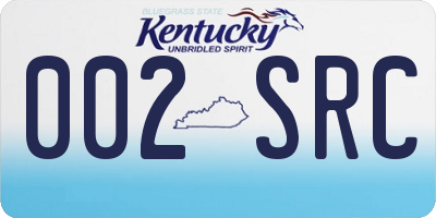 KY license plate 002SRC
