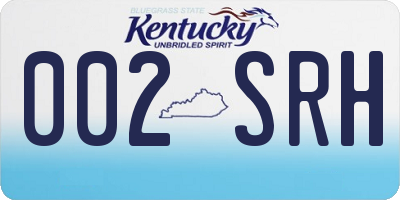KY license plate 002SRH