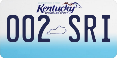 KY license plate 002SRI