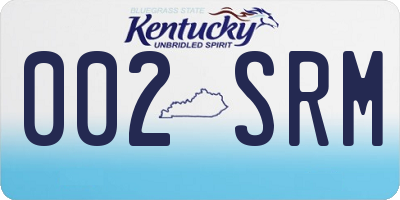 KY license plate 002SRM
