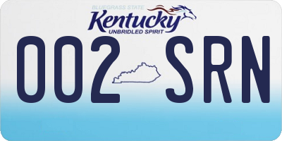 KY license plate 002SRN