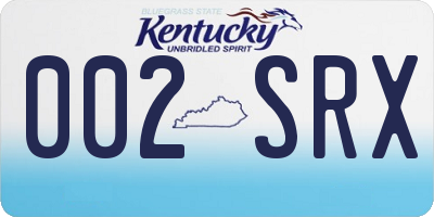 KY license plate 002SRX