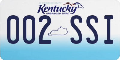 KY license plate 002SSI