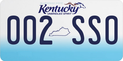 KY license plate 002SSO