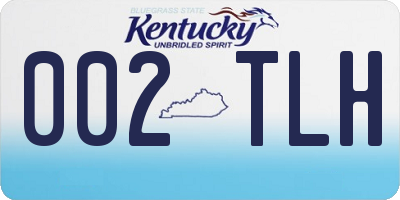 KY license plate 002TLH