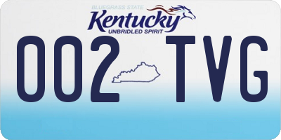 KY license plate 002TVG