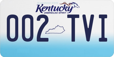 KY license plate 002TVI