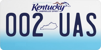 KY license plate 002UAS