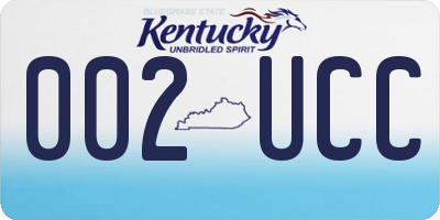 KY license plate 002UCC