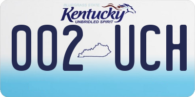 KY license plate 002UCH