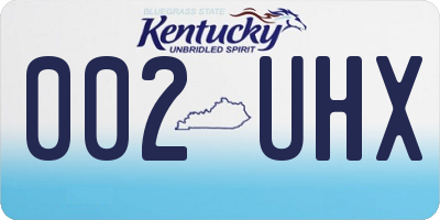 KY license plate 002UHX