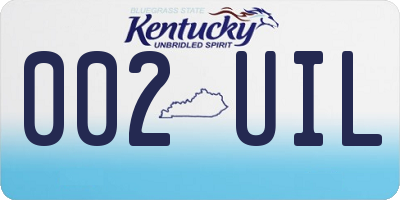 KY license plate 002UIL