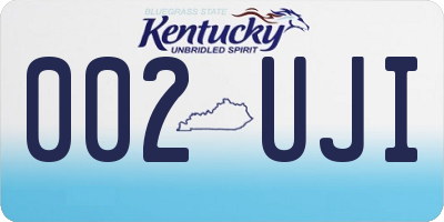 KY license plate 002UJI
