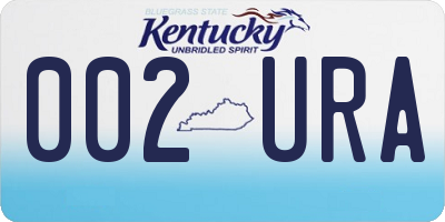 KY license plate 002URA