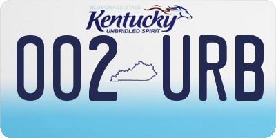 KY license plate 002URB