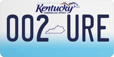 KY license plate 002URE