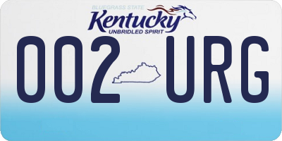 KY license plate 002URG