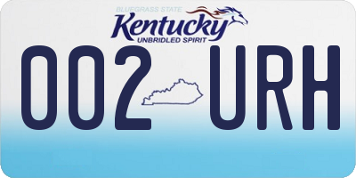 KY license plate 002URH
