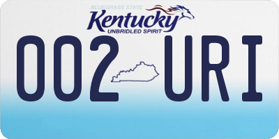 KY license plate 002URI