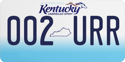 KY license plate 002URR