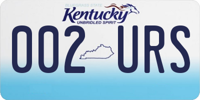 KY license plate 002URS