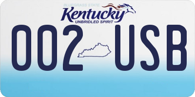 KY license plate 002USB