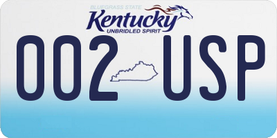 KY license plate 002USP