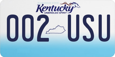 KY license plate 002USU