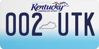 KY license plate 002UTK
