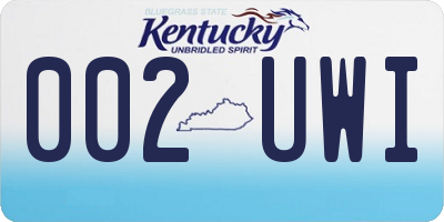 KY license plate 002UWI