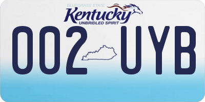 KY license plate 002UYB