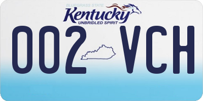KY license plate 002VCH