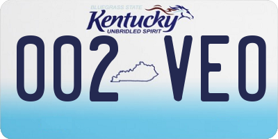 KY license plate 002VEO