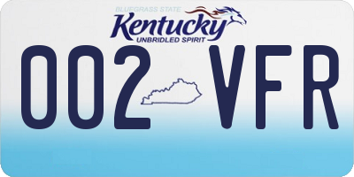 KY license plate 002VFR