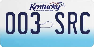 KY license plate 003SRC