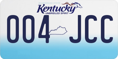 KY license plate 004JCC