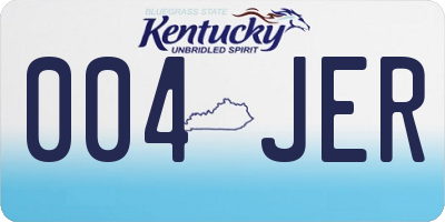 KY license plate 004JER