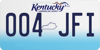 KY license plate 004JFI
