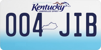 KY license plate 004JIB