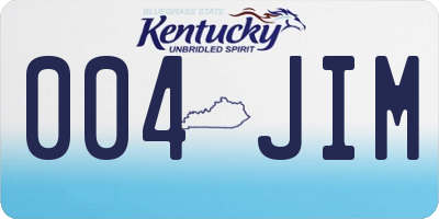 KY license plate 004JIM