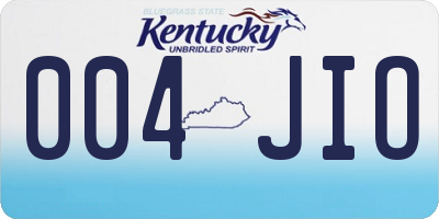 KY license plate 004JIO