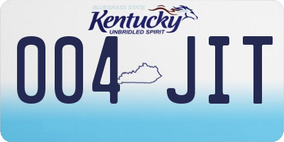 KY license plate 004JIT